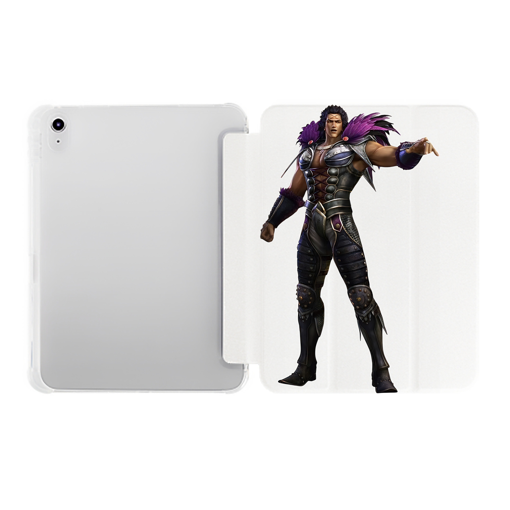 （画像用） 北斗の拳 Fist of the North Star IPad ケース ペン収納付き 三つ折りスタンド PUレザー×シリコン 対応機種9.5/10.5/10.9インチ